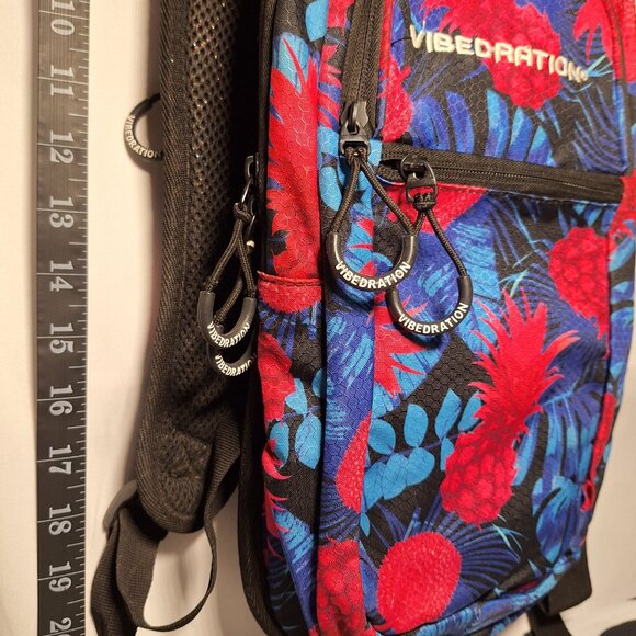 Vibedration Hydration Backpack w/o bladder - blue pink tropical - USED